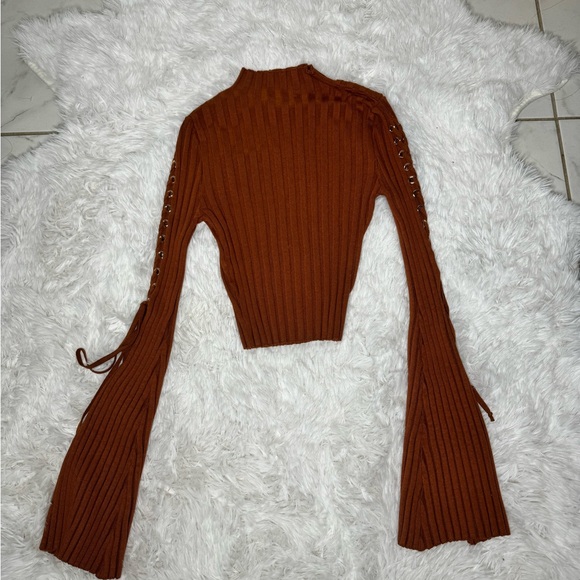 Rust Mock Neck Sweater - Picture 5 of 5